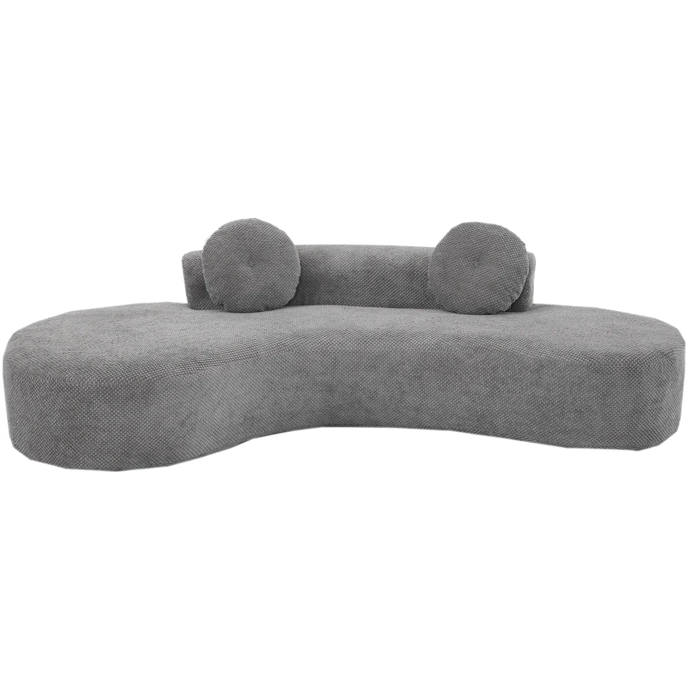 105.5-inch curved sofa, modern minimalist sofa, 3-4 seater sofa, with 2 pillows and corduroy, (wrinkle resistant), gray
105.5-inch curved sofa, modern minimalist sofa, 3-4 seater sofa, with 2 pillows and corduroy, (wrinkle resistant), gray