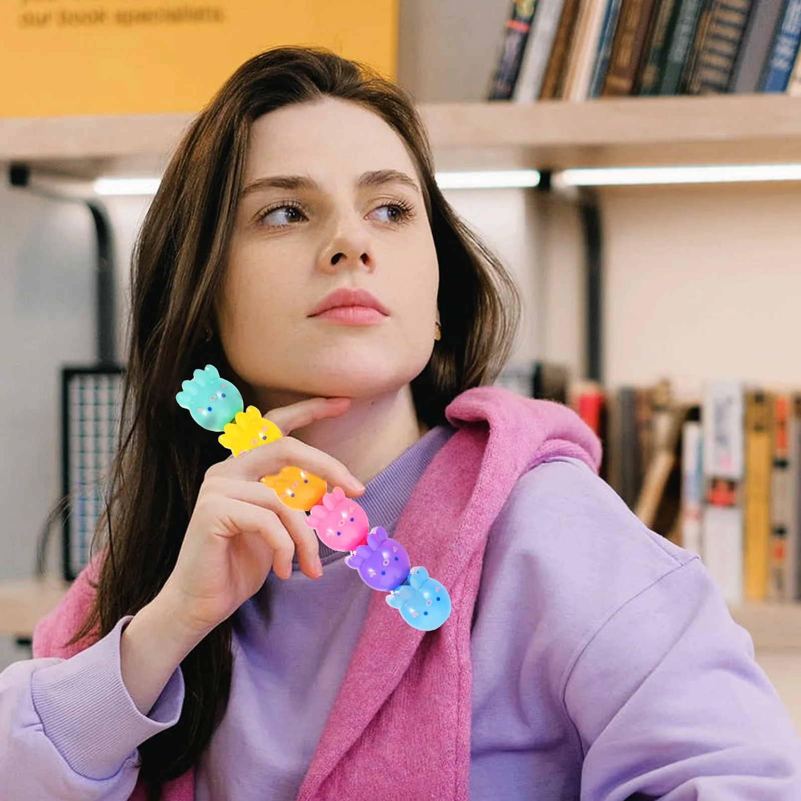 25 Pcs Highlighter Pen Bright Color Cartoon Aesthetic Book Reading Markers Student Plastic Lightweight Long Lasting Writing
25 Pcs Highlighter Pen Bright Color Cartoon Aesthetic Book Reading Markers Student Plastic Lightweight Long Lasting Writing