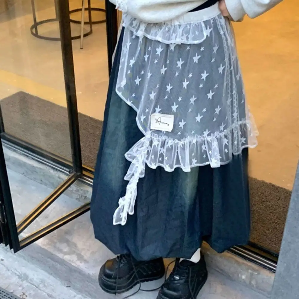 Кружевная мини-юбка с вышитыми цветами, прозрачная юбка Harajuku на шнуровке с оборками Y2K, уличная одежда, нерегулярные юбки со рюшами
Кружевная мини-юбка с вышитыми цветами, прозрачная юбка Harajuku на шнуровке с оборками Y2K, уличная одежда, нерегулярные юбки со рюшами