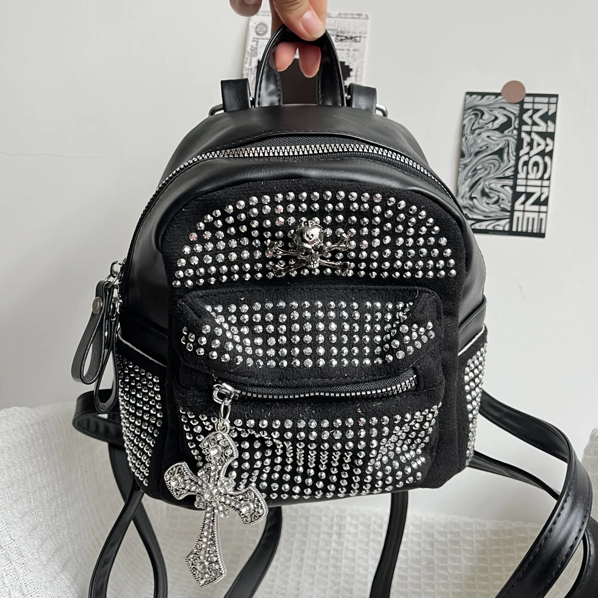 Original Y2K Small Backpack Cross Goth Bag Fashion Trend Versatile Backpacks
Original Y2K Small Backpack Cross Goth Bag Fashion Trend Versatile Backpacks