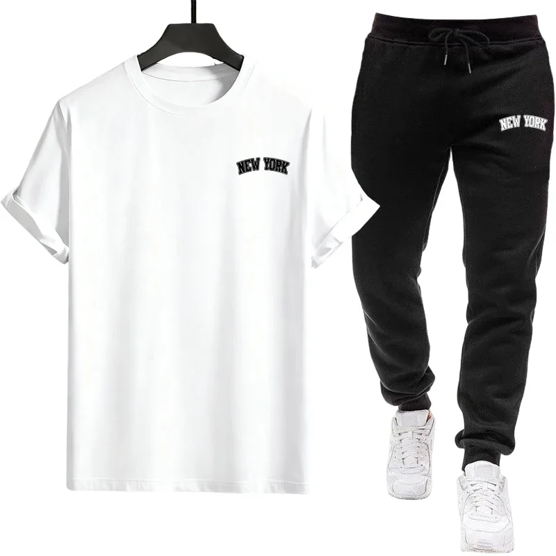 Summer Men's Tracksuit Crew Neck Tshirt and Sweatpants Male Home Outdoor Comfort Casual Outfit Fashion Sports T-Shirts Co-ords
Summer Men's Tracksuit Crew Neck Tshirt and Sweatpants Male Home Outdoor Comfort Casual Outfit Fashion Sports T-Shirts Co-ords