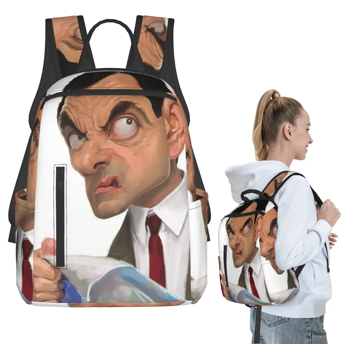 Mr Bean Cartoon Animation Backpack Student BookBag Children School Bag Laptop Shoulder Bags Boys Girls
Mr Bean Cartoon Animation Backpack Student BookBag Children School Bag Laptop Shoulder Bags Boys Girls