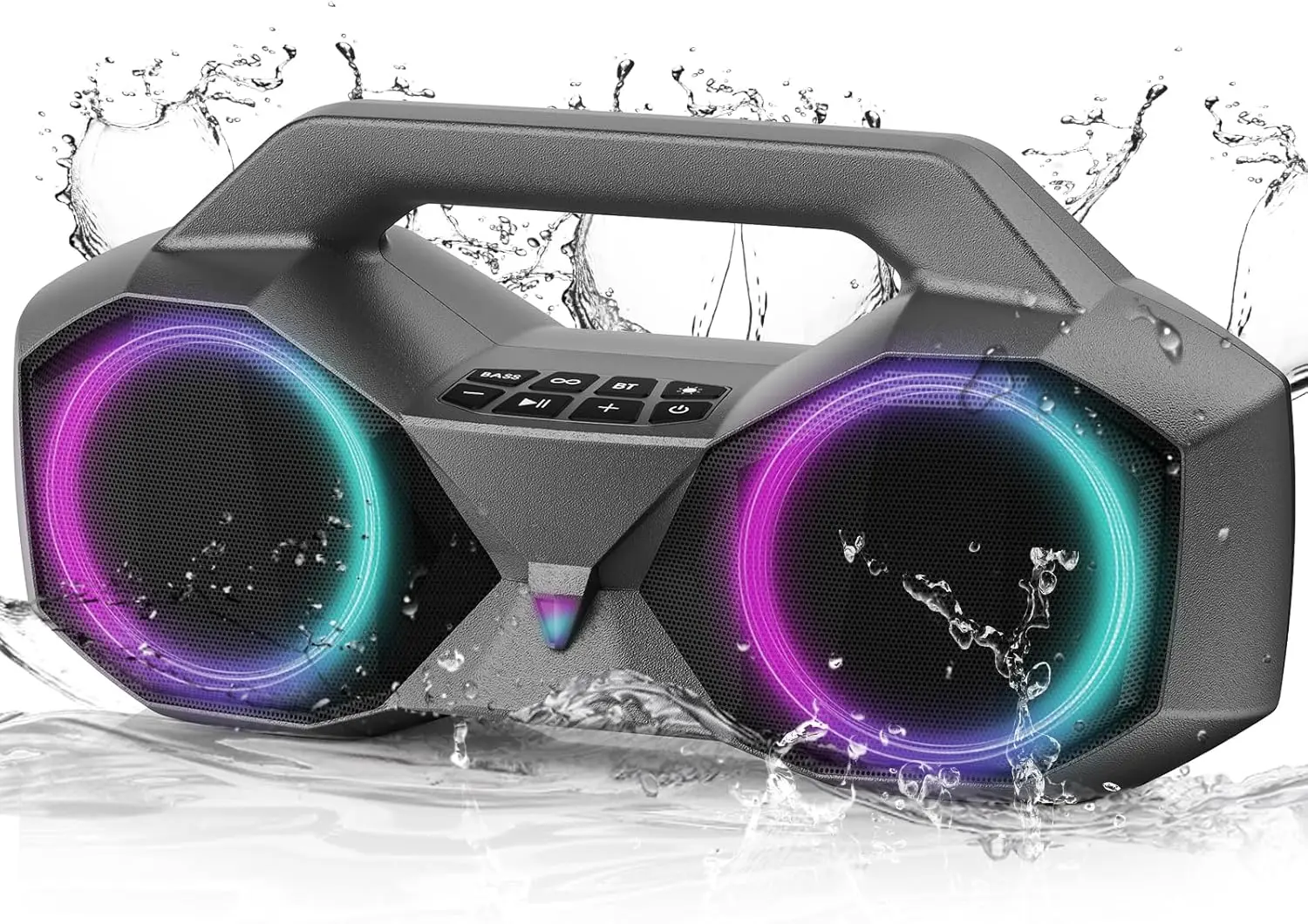 Беспроводная Bluetooth-колонка 80 Вт с глубокими басами, водонепроницаемость IPX7, 20 часов работы, эффектная подсветка, портативная для дома и улицы
Беспроводная Bluetooth-колонка 80 Вт с глубокими басами, водонепроницаемость IPX7, 20 часов работы, эффектная подсветка, портативная для дома и улицы