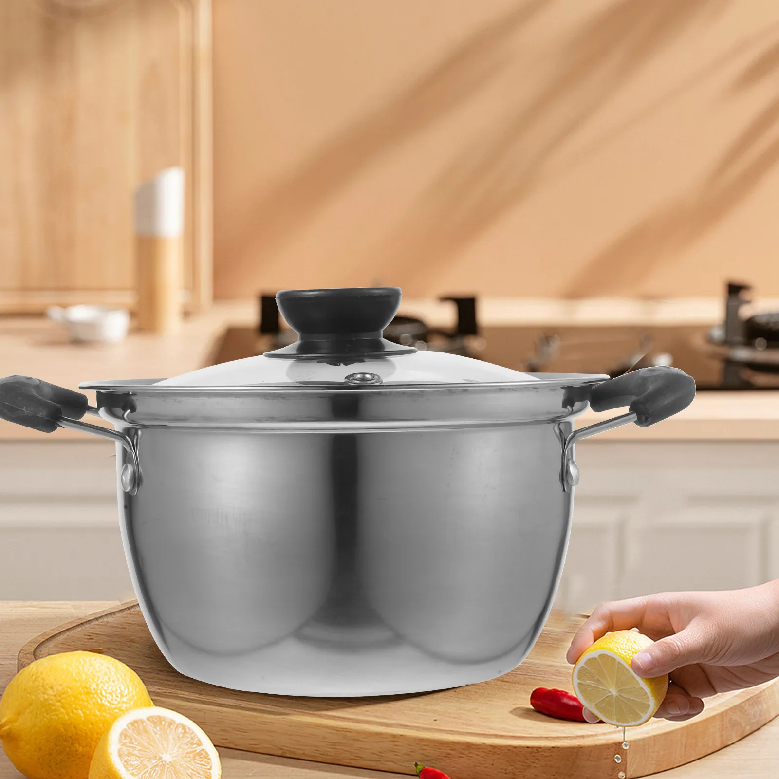 Stainless Steel Pot 16cm Black Ear Double Handle Cooking Pots Saucepan Lid Stainless Steel Pot With Lid Stockpot Kitchen
Stainless Steel Pot 16cm Black Ear Double Handle Cooking Pots Saucepan Lid Stainless Steel Pot With Lid Stockpot Kitchen
