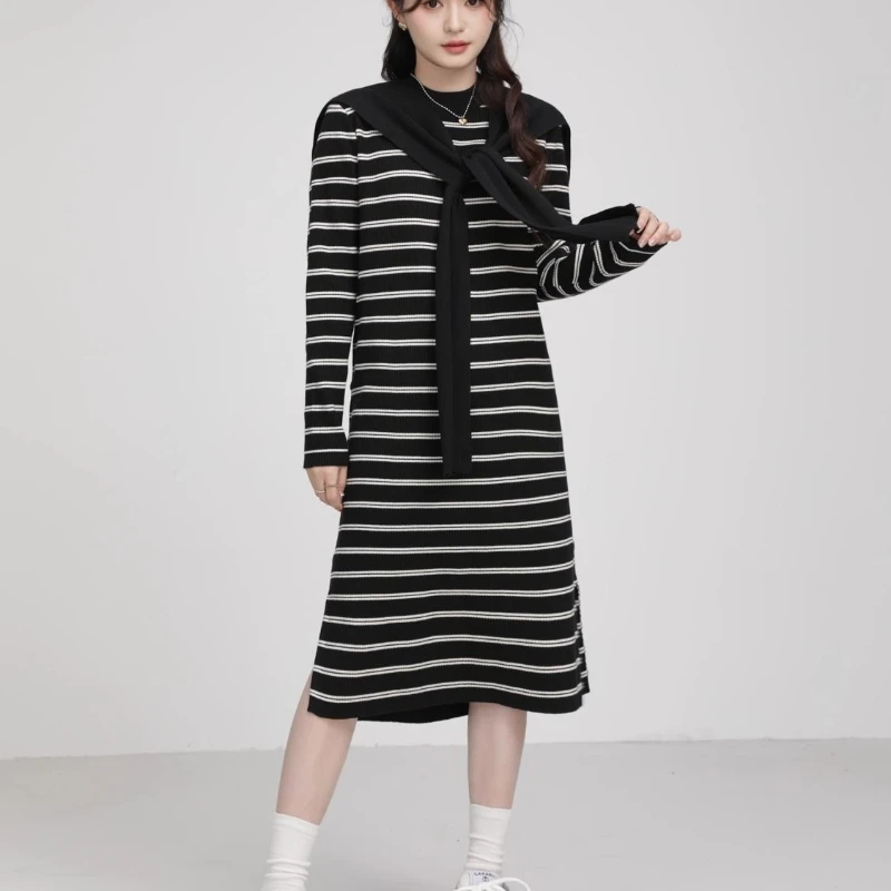 High-end Knitted Shawl Temperament Versatile Long-sleeved Dress for Women 2024 Autumn and Winter New Slim Slim Long Dress
High-end Knitted Shawl Temperament Versatile Long-sleeved Dress for Women 2024 Autumn and Winter New Slim Slim Long Dress
