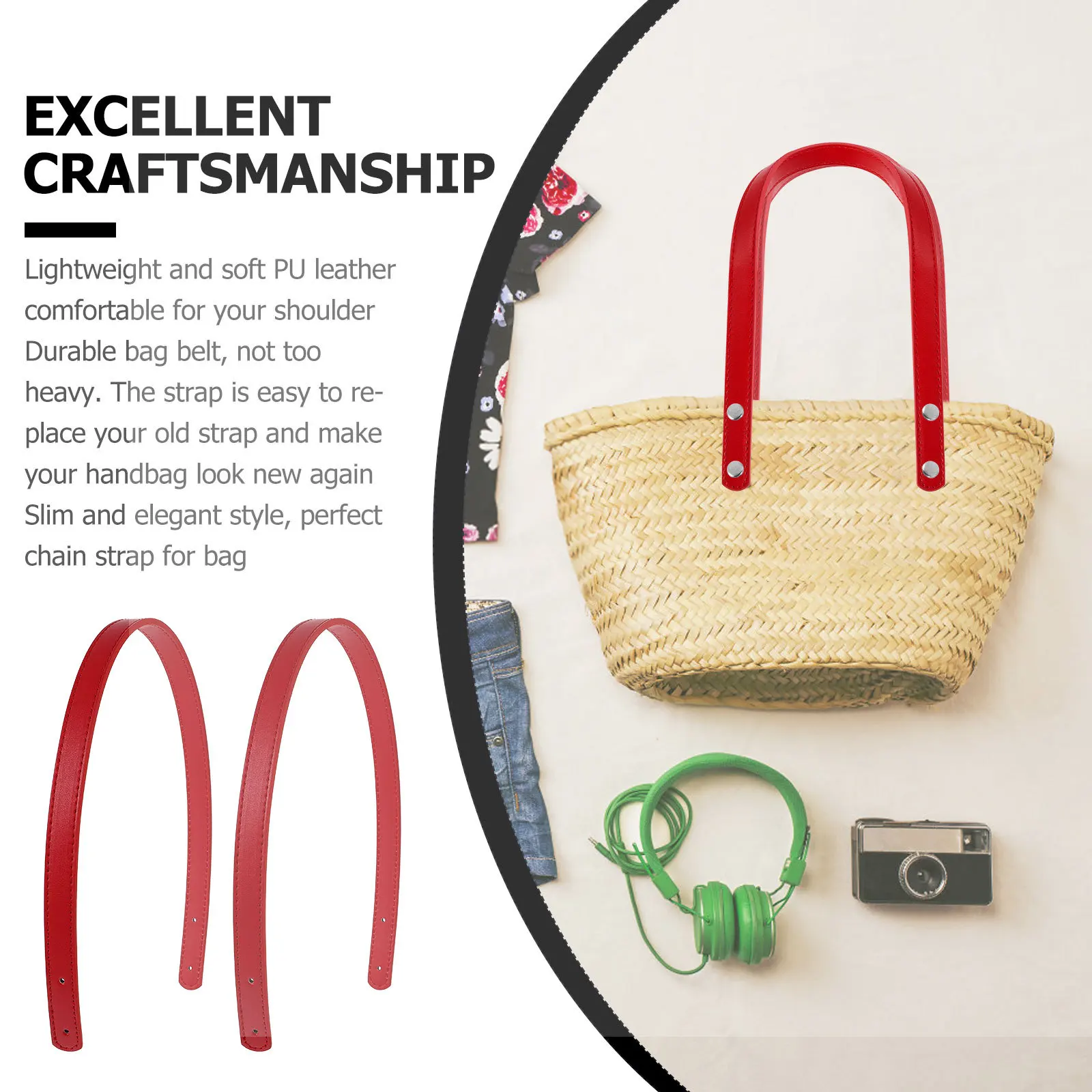 2 Set DIY Handbag Strap Replacement Lightweight PU Shoulder Bag Belt Rivet Decoration for Tote Purse Repair
2 Set DIY Handbag Strap Replacement Lightweight PU Shoulder Bag Belt Rivet Decoration for Tote Purse Repair