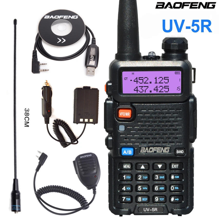 Baofeng UV 5R Walkie Talkie 5W 8W Портативная радиолюбитель CB Двухдиапазонный VHF UHF FM-трансивер Двусторонняя охотничья UV-5R 2-сторонняя радиостанция
Baofeng UV 5R Walkie Talkie 5W 8W Портативная радиолюбитель CB Двухдиапазонный VHF UHF FM-трансивер Двусторонняя охотничья UV-5R 2-сторонняя радиостанция