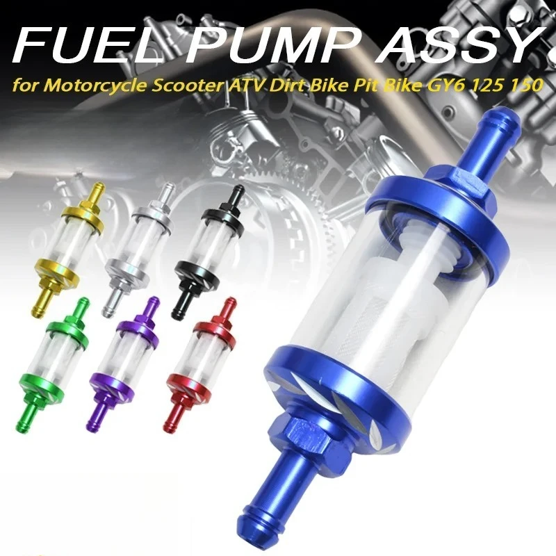 Fuel Pump Assy Performance CNC 8mm Reusable Inline Gas Fuel Filter for Motorcycle ATV GY6 125 150
Fuel Pump Assy Performance CNC 8mm Reusable Inline Gas Fuel Filter for Motorcycle ATV GY6 125 150