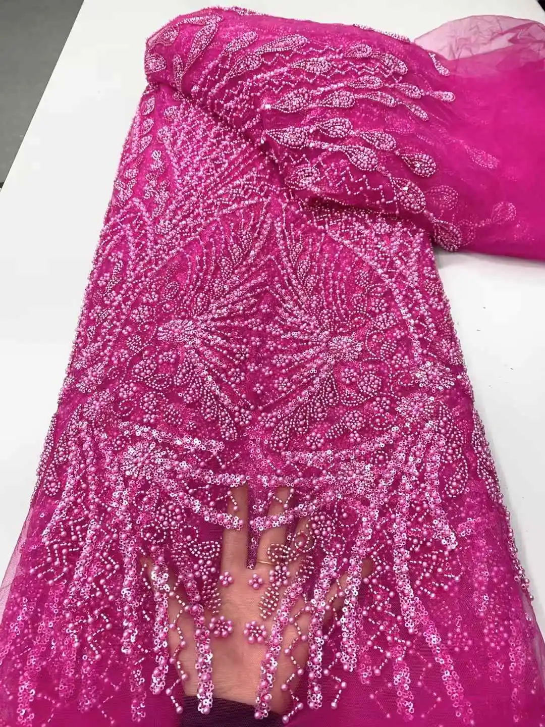 Luxury African Lace Fabric 2025 High Quality Sequins Beads Lace Fabrics For Nigerian Wedding Dresses French Tulle Lace Fabric ZX
Luxury African Lace Fabric 2025 High Quality Sequins Beads Lace Fabrics For Nigerian Wedding Dresses French Tulle Lace Fabric ZX