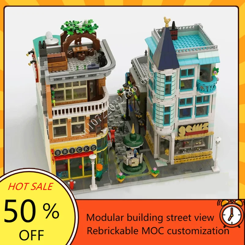 4659 шт., округ покупок квадранта, модульный MOC, креативная модель с видом на улицу, строительные блоки, сделай сам, образовательные сборки, игрушки, подарки
4659 шт., округ покупок квадранта, модульный MOC, креативная модель с видом на улицу, строительные блоки, сделай сам, образовательные сборки, игрушки, подарки