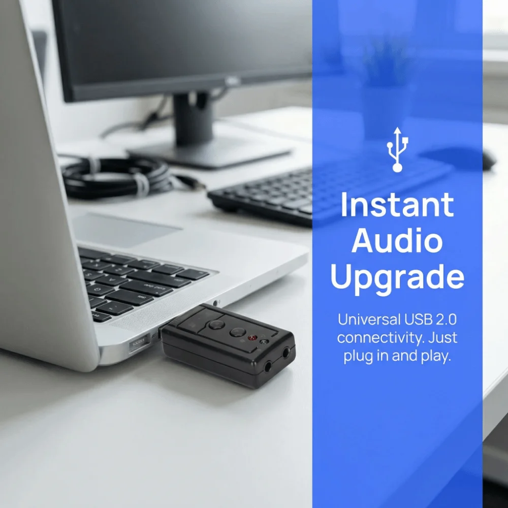 Виртуальная звуковая карта с внутренним усилителем и регуляторами громкости, портами 3,5 мм и для микрофона, внешний USB-адаптер звука
Виртуальная звуковая карта с внутренним усилителем и регуляторами громкости, портами 3,5 мм и для микрофона, внешний USB-адаптер звука