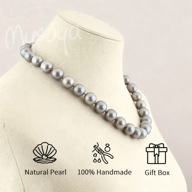 MYSOYA 10-13 мм серое ожерелье с пресноводным жемчугом Эдисона, серая подарочная коробка с завязками, идеальный подарок на свадьбу, день рождения, Рождество, Новый год
MYSOYA 10-13 мм серое ожерелье с пресноводным жемчугом Эдисона, серая подарочная коробка с завязками, идеальный подарок на свадьбу, день рождения, Рождество, Новый год