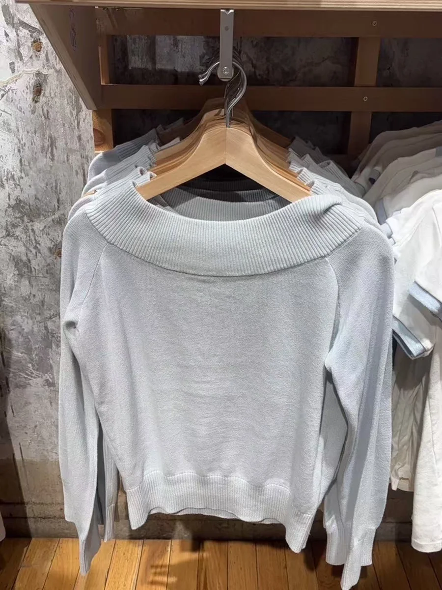 Light Blue Knitted T-shirt Sweater Women Autumn Ribbed Slash Neck Long Sleeve Jumper New Preppy Style Sweet Casual Pullover Tops
Light Blue Knitted T-shirt Sweater Women Autumn Ribbed Slash Neck Long Sleeve Jumper New Preppy Style Sweet Casual Pullover Tops