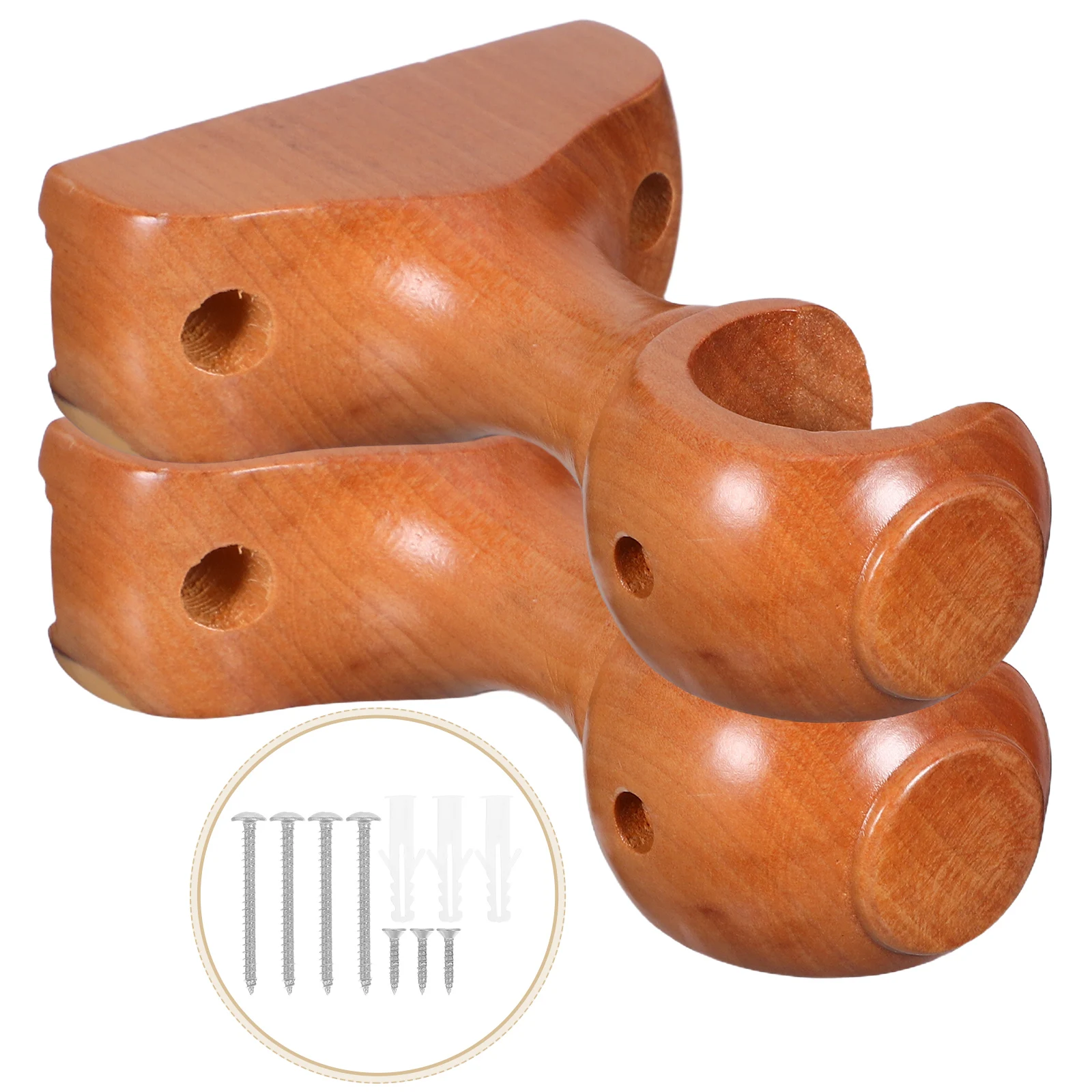 2pcs Wood Curtain Rod Brackets Natural Solid Wood Drapery Pole Holders Hangers Single Base Wall Mount Home Office Bathroom
2pcs Wood Curtain Rod Brackets Natural Solid Wood Drapery Pole Holders Hangers Single Base Wall Mount Home Office Bathroom