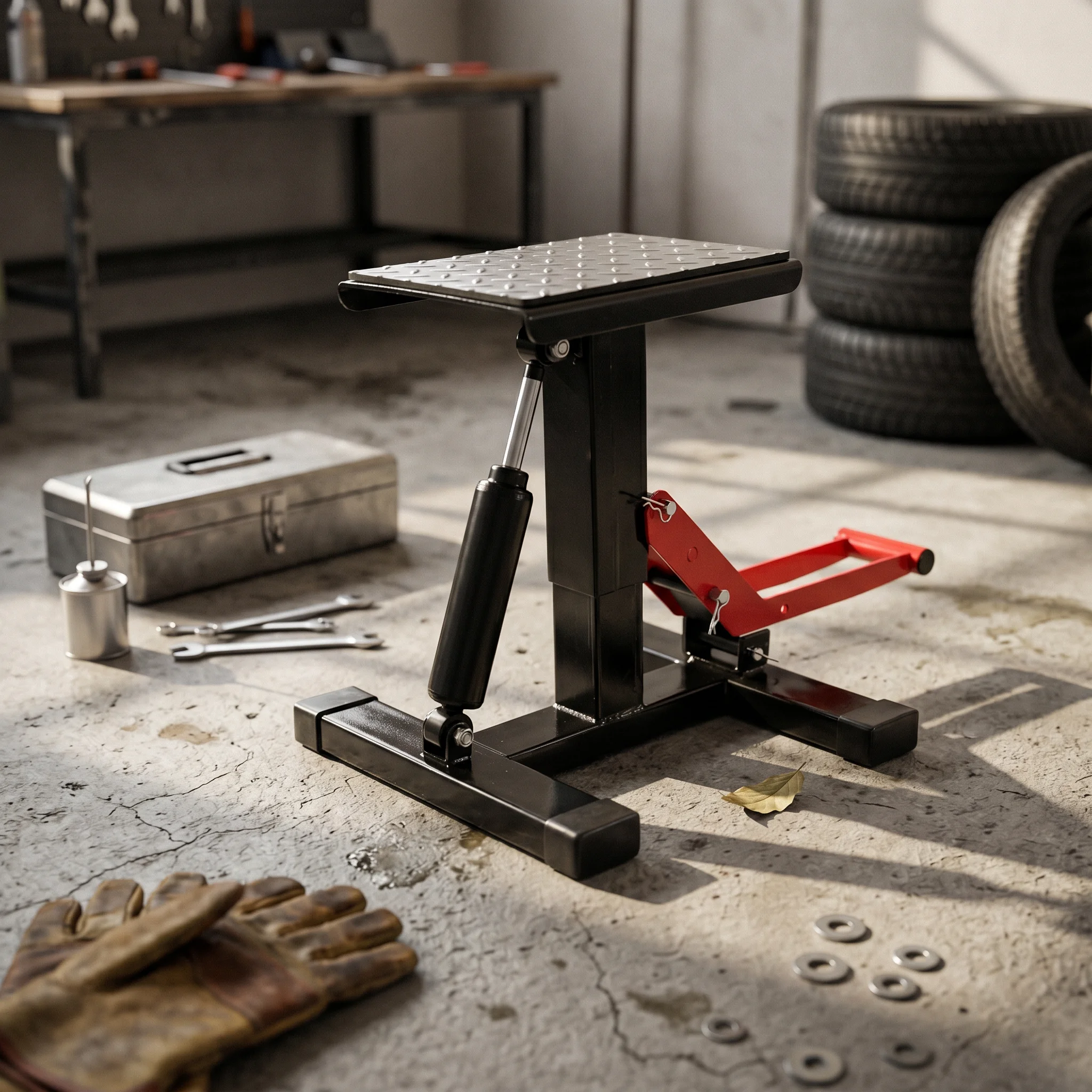 Motorcycle Repair Stool Hydraulic Lifting Stand Garage Equipment Steel Frame for Workshop
Motorcycle Repair Stool Hydraulic Lifting Stand Garage Equipment Steel Frame for Workshop