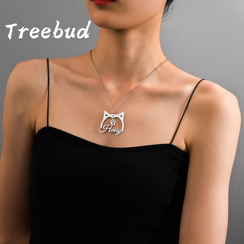 Ожерелье Treebud на заказ с милыми кошачьими именами из нержавеющей стали для женщин, циркон с кошачьими когтями, модные семейные украшения, подарки на день рождения
Ожерелье Treebud на заказ с милыми кошачьими именами из нержавеющей стали для женщин, циркон с кошачьими когтями, модные семейные украшения, подарки на день рождения
