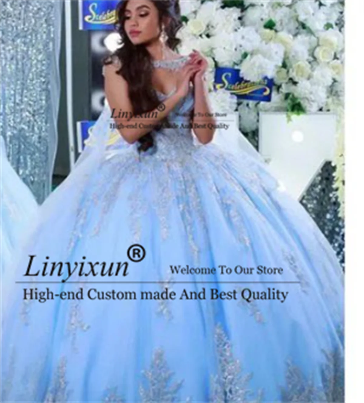 Бальное платье небесно-голубого цвета, платья для Quinceanera с аппликацией, кружевом, бисером, принцессы, милое платье на шнуровке 15 16 лет
Бальное платье небесно-голубого цвета, платья для Quinceanera с аппликацией, кружевом, бисером, принцессы, милое платье на шнуровке 15 16 лет