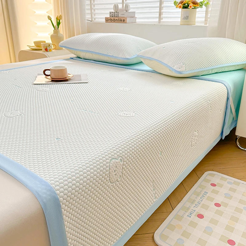 Summer 1PC Blue Cooling Pad Bed, Cute Cartoon Bear Printing Silk Pad, Washable Air Conditioning Soft Pad, Class A
Summer 1PC Blue Cooling Pad Bed, Cute Cartoon Bear Printing Silk Pad, Washable Air Conditioning Soft Pad, Class A