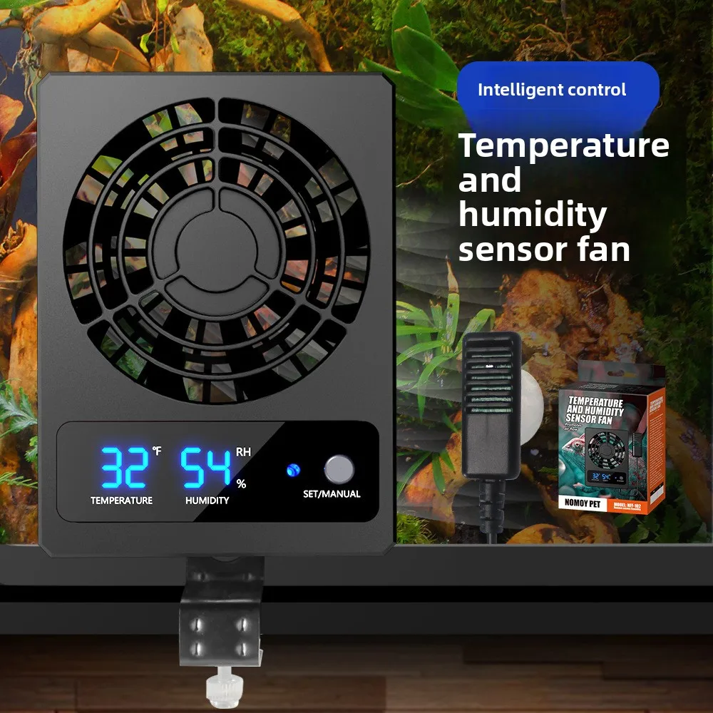 NOMOY Intelligent Reptile Cooling&Ventilation-Digital Display Clip-on Fan with Temperature Humidity Sensor&Control for Terrarium
NOMOY Intelligent Reptile Cooling&Ventilation-Digital Display Clip-on Fan with Temperature Humidity Sensor&Control for Terrarium