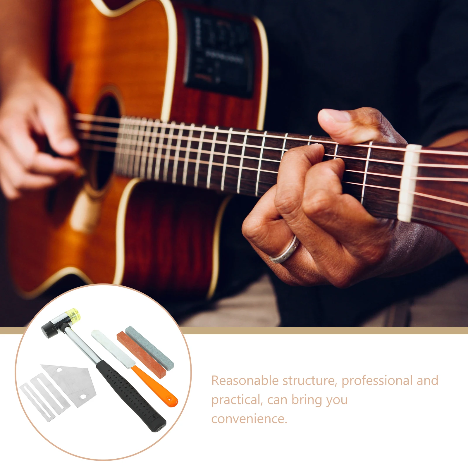 1 Set Guitar Luthier Tool Kit Durable Plastic Bass Fret Hammer Repairing Tools For Electric Guitar Maintenance String Action
1 Set Guitar Luthier Tool Kit Durable Plastic Bass Fret Hammer Repairing Tools For Electric Guitar Maintenance String Action