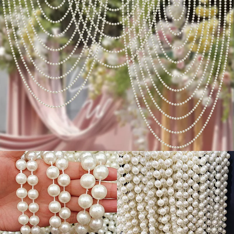 Fake Pearls Tassel Chain Background Hanging Decor Wedding Party Backdrop Banquet Ceiling Decoration Pearl Beads Curtain
Fake Pearls Tassel Chain Background Hanging Decor Wedding Party Backdrop Banquet Ceiling Decoration Pearl Beads Curtain