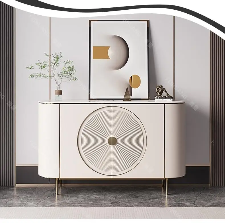 American light luxury door cabinet, high-end household wall storage, simple rock slab dining side cabinet
American light luxury door cabinet, high-end household wall storage, simple rock slab dining side cabinet