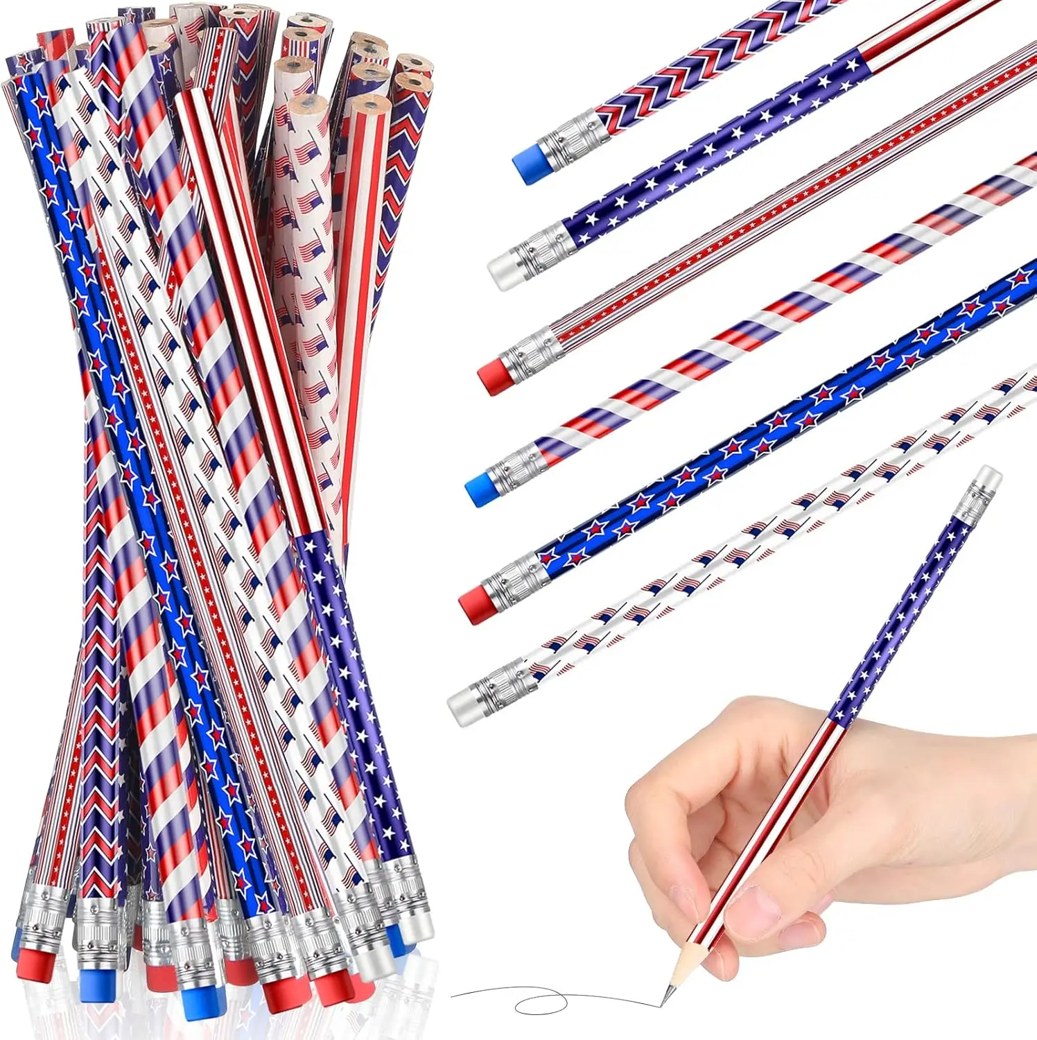 36 Pcs American Flag Patriotic Pencils for 4th of July Independence Day Party Favors Office Supplies
36 Pcs American Flag Patriotic Pencils for 4th of July Independence Day Party Favors Office Supplies