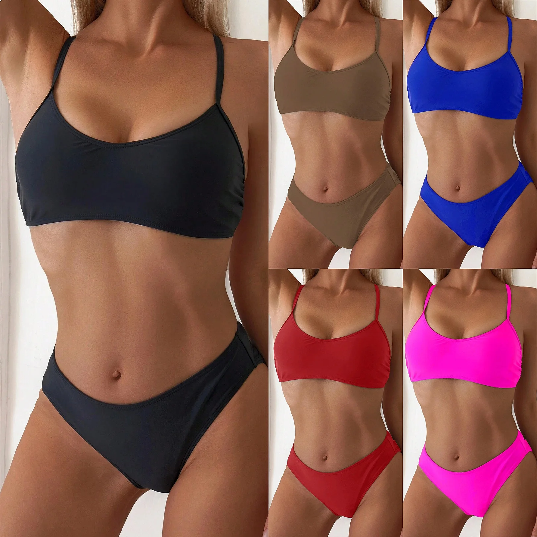 2026 Solid High Waisted Push Up Sexy Bikini Set Padded Swimwear For Women Summer Beach Pool Bathing Wear
2026 Solid High Waisted Push Up Sexy Bikini Set Padded Swimwear For Women Summer Beach Pool Bathing Wear