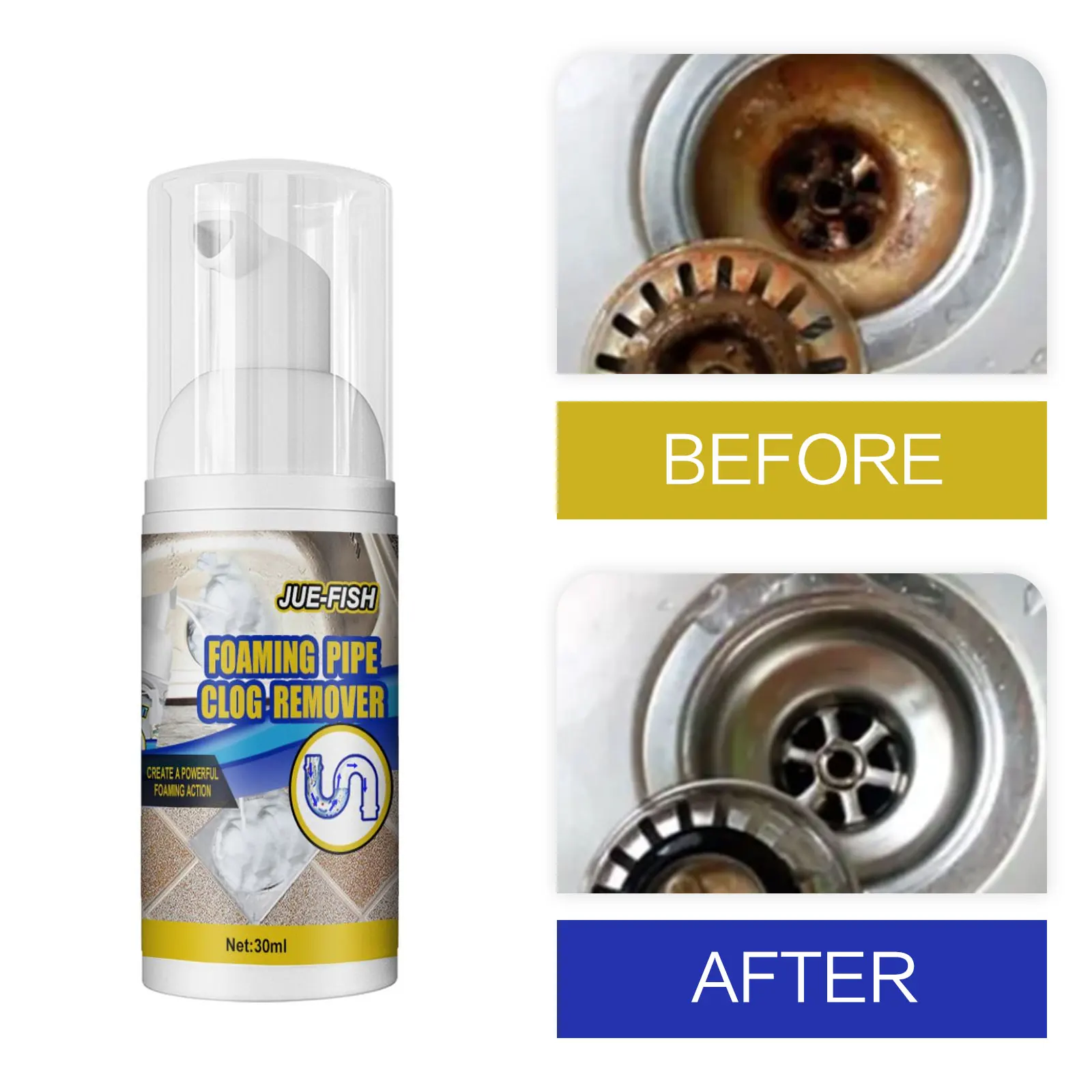 Drain Foam Cleaner Pipe Dredge Deodorant Toilet Pipeline Dredging Agent High Efficiency Clog Remover Kitchen Sink Drain Cleaner
Drain Foam Cleaner Pipe Dredge Deodorant Toilet Pipeline Dredging Agent High Efficiency Clog Remover Kitchen Sink Drain Cleaner