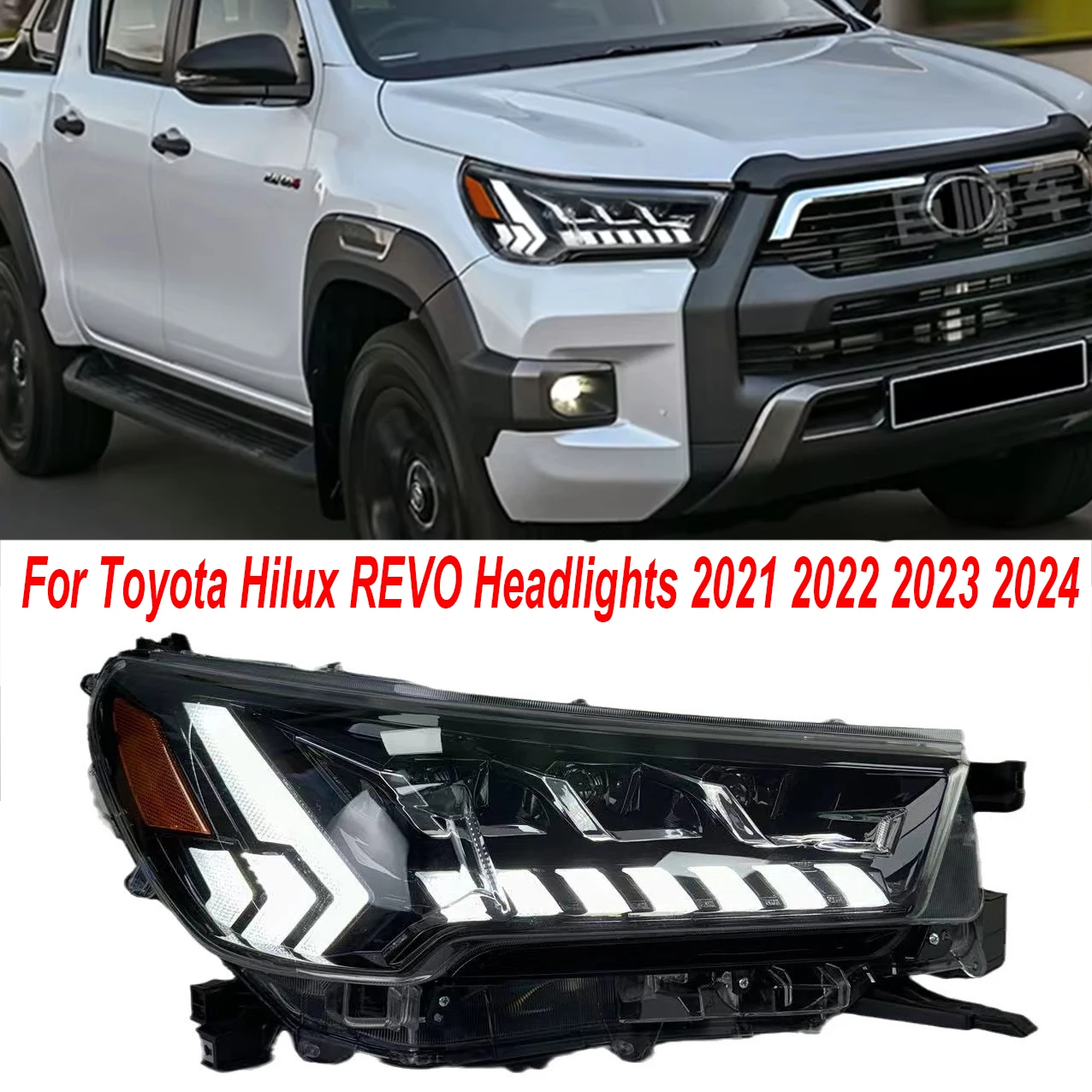Car Lights For Toyota Hilux REVO Headlights 2021 2022 2023 2024 LED Head Lights DRL Turn Signal Bi LED Projector Lens Low Beam
Car Lights For Toyota Hilux REVO Headlights 2021 2022 2023 2024 LED Head Lights DRL Turn Signal Bi LED Projector Lens Low Beam