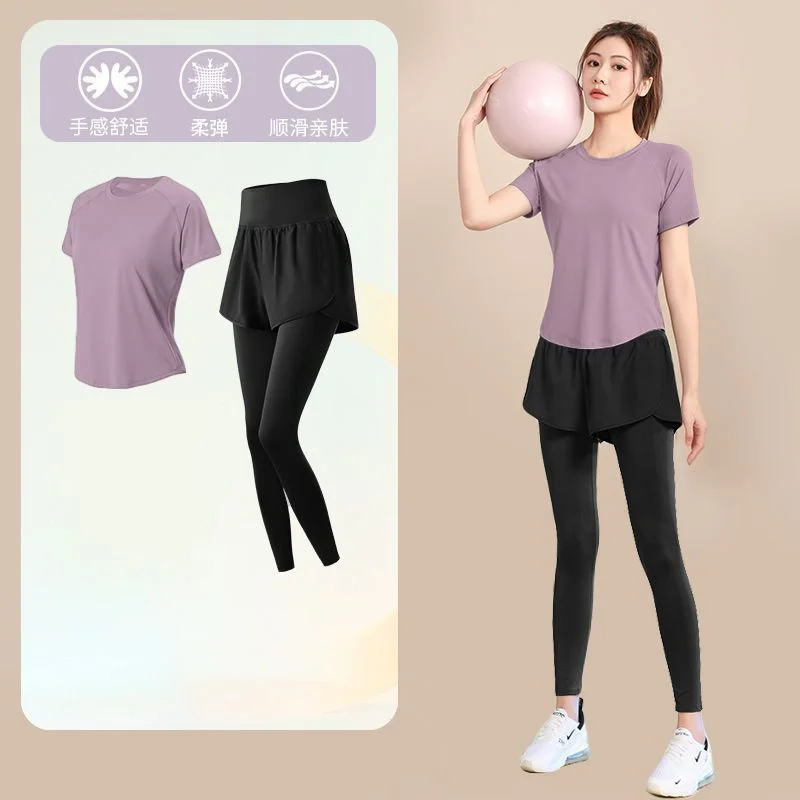 Summer Female Casual Yoga Two-Piece Set Ladies Fashion Round Neck Running Pantalons Outfit Women High End Loose Tops Pants 2PCS
Summer Female Casual Yoga Two-Piece Set Ladies Fashion Round Neck Running Pantalons Outfit Women High End Loose Tops Pants 2PCS