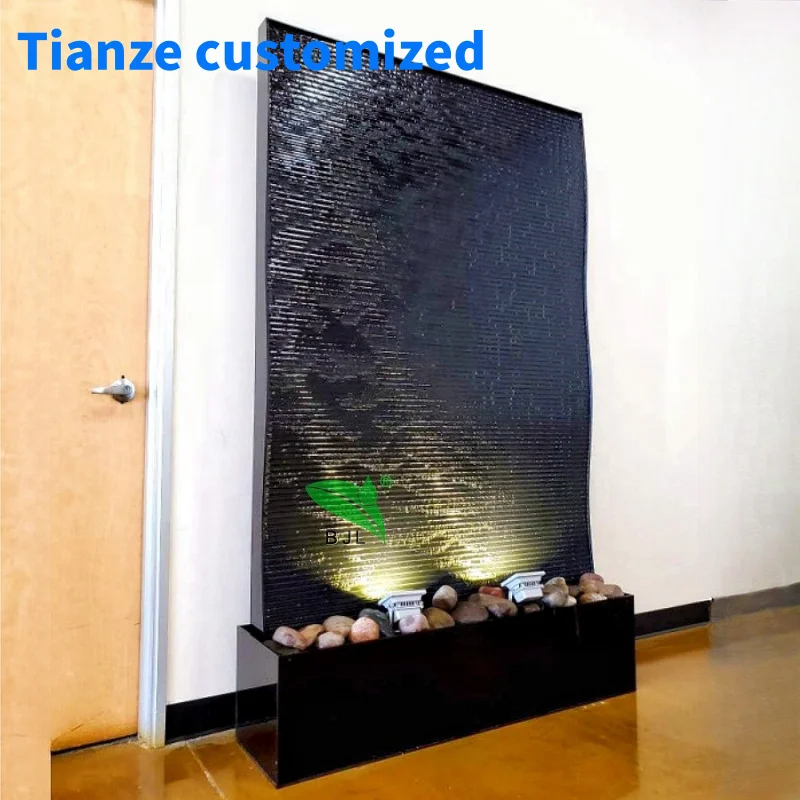 (customized)factory customized modern hotel restaurant garden decoration black acrylic waterfall water feature wall with light
(customized)factory customized modern hotel restaurant garden decoration black acrylic waterfall water feature wall with light