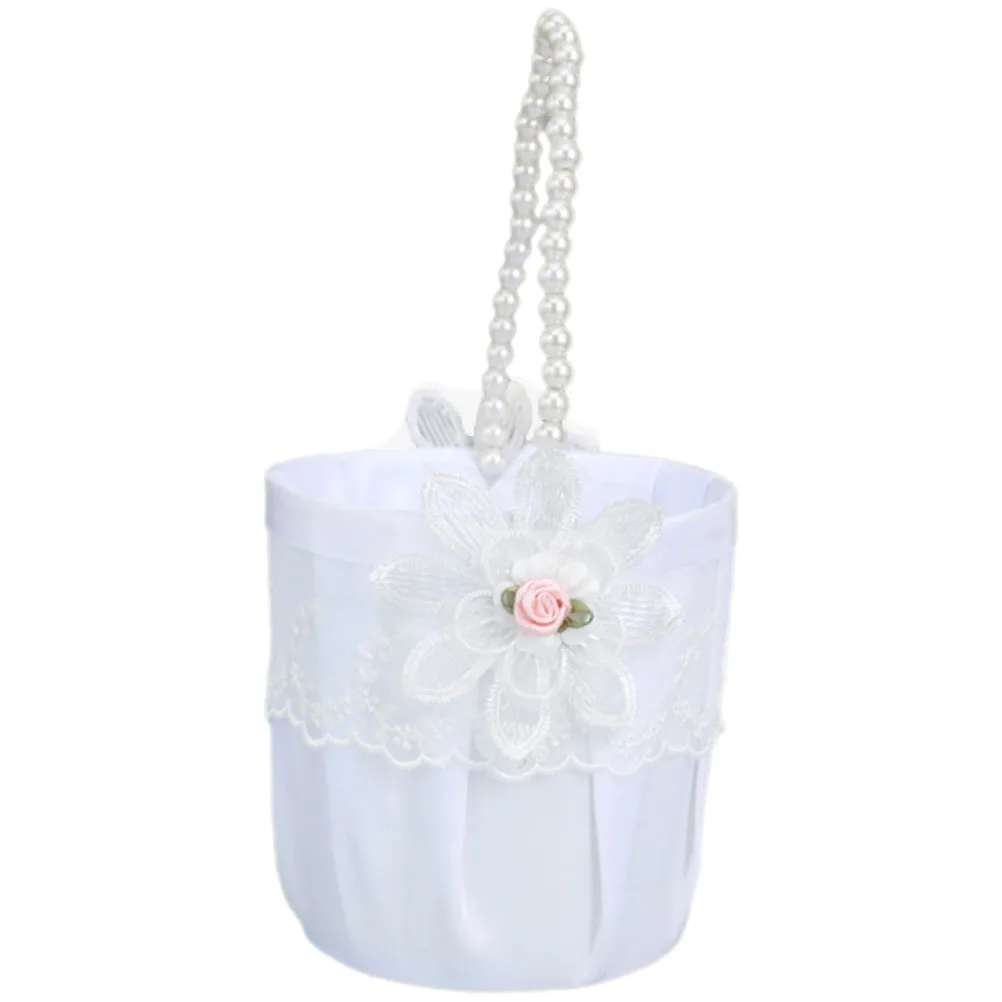 Wedding Flower Basket Decor Lace Girl Elegant Baskets for Handle Weddings Flowers Silk Cloth with Handles
Wedding Flower Basket Decor Lace Girl Elegant Baskets for Handle Weddings Flowers Silk Cloth with Handles