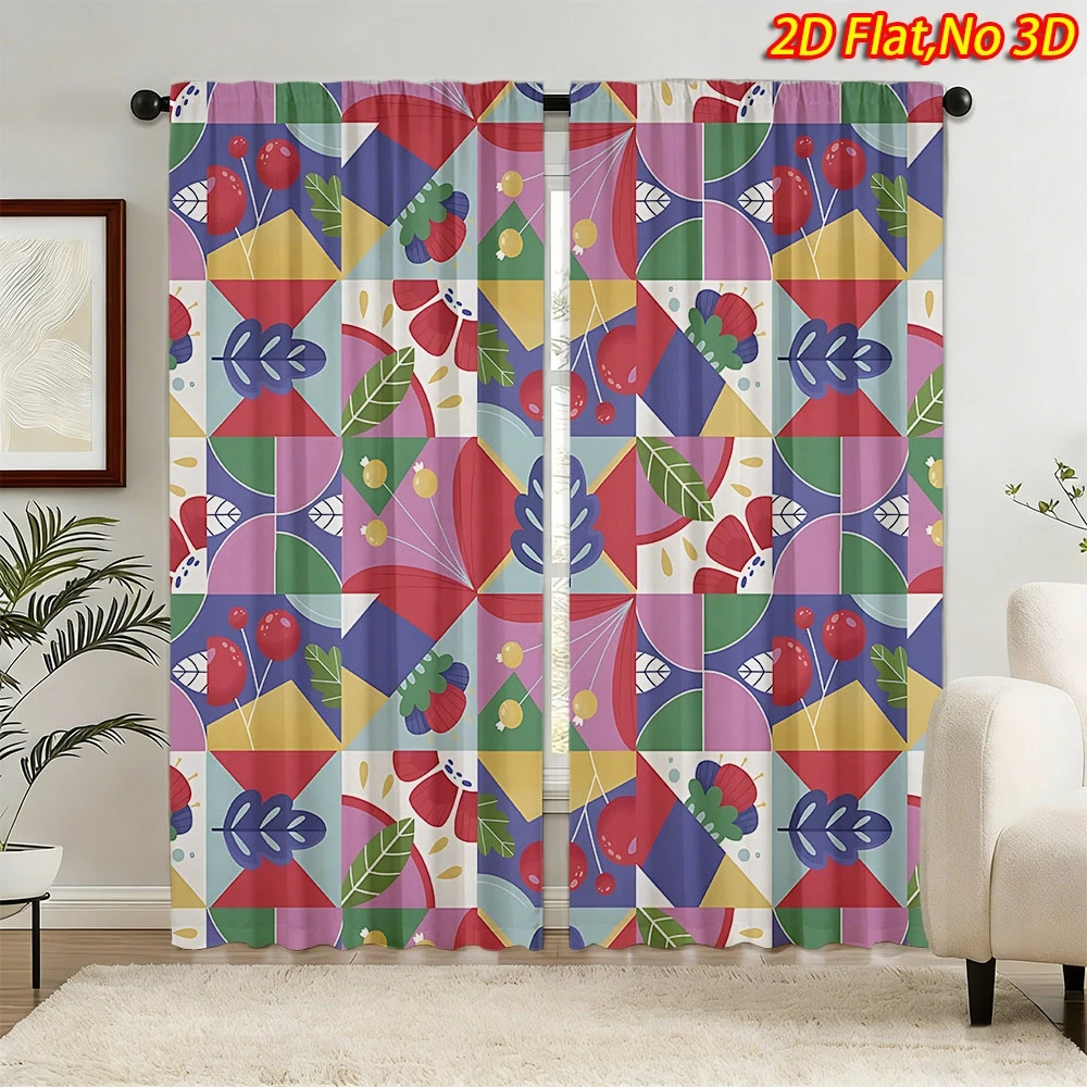 2D Flat Print Geometric Floral Patchwork Curtains Polyester Machine Washable Bedroom Living Room Kitchen Modern Decor Drapes
2D Flat Print Geometric Floral Patchwork Curtains Polyester Machine Washable Bedroom Living Room Kitchen Modern Decor Drapes