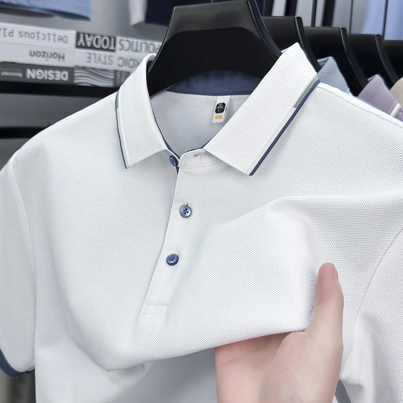 100% Cotton Men's Polo Shirt Short Sleeve Breathable Solid Color Lapel Summer Business Casual Classic Fashion T-shirt Menswear
100% Cotton Men's Polo Shirt Short Sleeve Breathable Solid Color Lapel Summer Business Casual Classic Fashion T-shirt Menswear