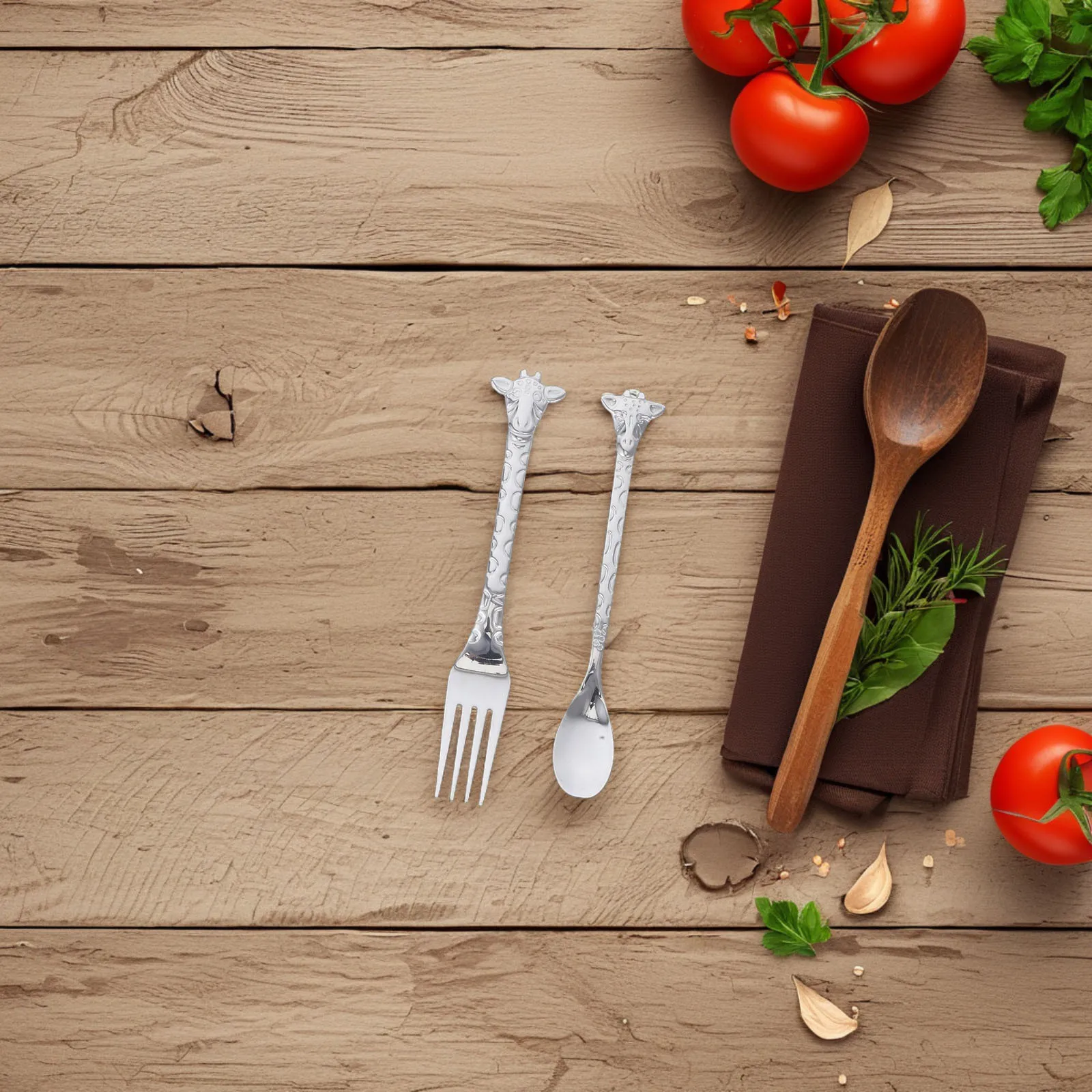2Pcs Stainless Steel Teaspoons and Dessert Fork Set Modern Design Christmas Gift Idea Silver Spoons and Forks Set 
2Pcs Stainless Steel Teaspoons and Dessert Fork Set Modern Design Christmas Gift Idea Silver Spoons and Forks Set