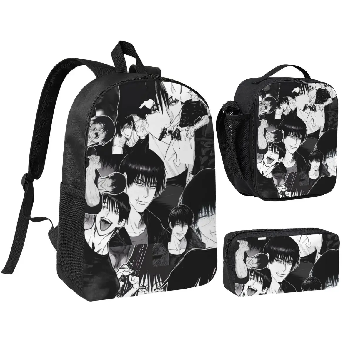 T-Toji Fushiguros Manga Knife Backpack Boys Girls BookBag School Bag Computer Shoulder Bags 3ps Insulated Lunch Bag Pencil Case
T-Toji Fushiguros Manga Knife Backpack Boys Girls BookBag School Bag Computer Shoulder Bags 3ps Insulated Lunch Bag Pencil Case