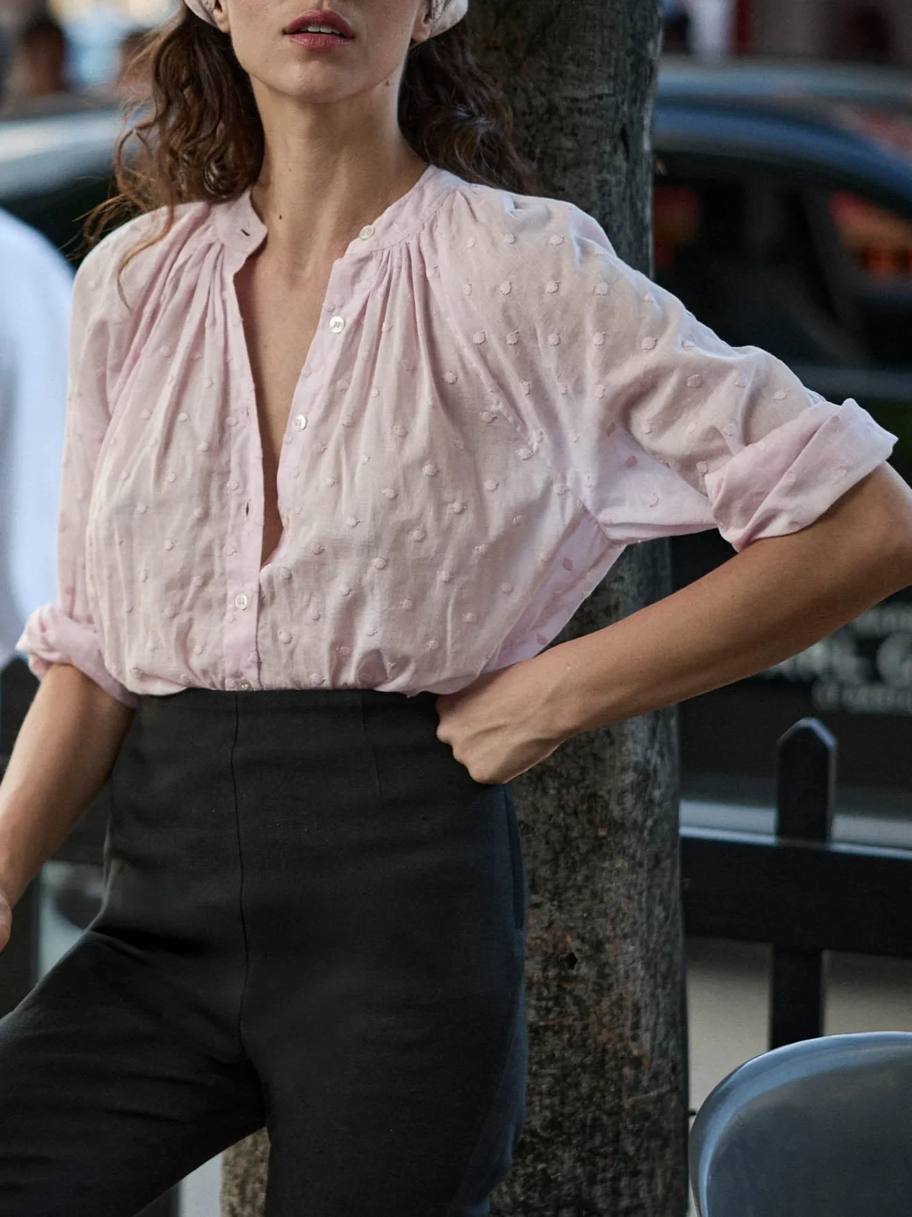 Polka Dot Embroidery Women Pink or White Shirt Single Breasted Round Neck Long Sleeve Casual 100% Cotton Blouse Top
Polka Dot Embroidery Women Pink or White Shirt Single Breasted Round Neck Long Sleeve Casual 100% Cotton Blouse Top