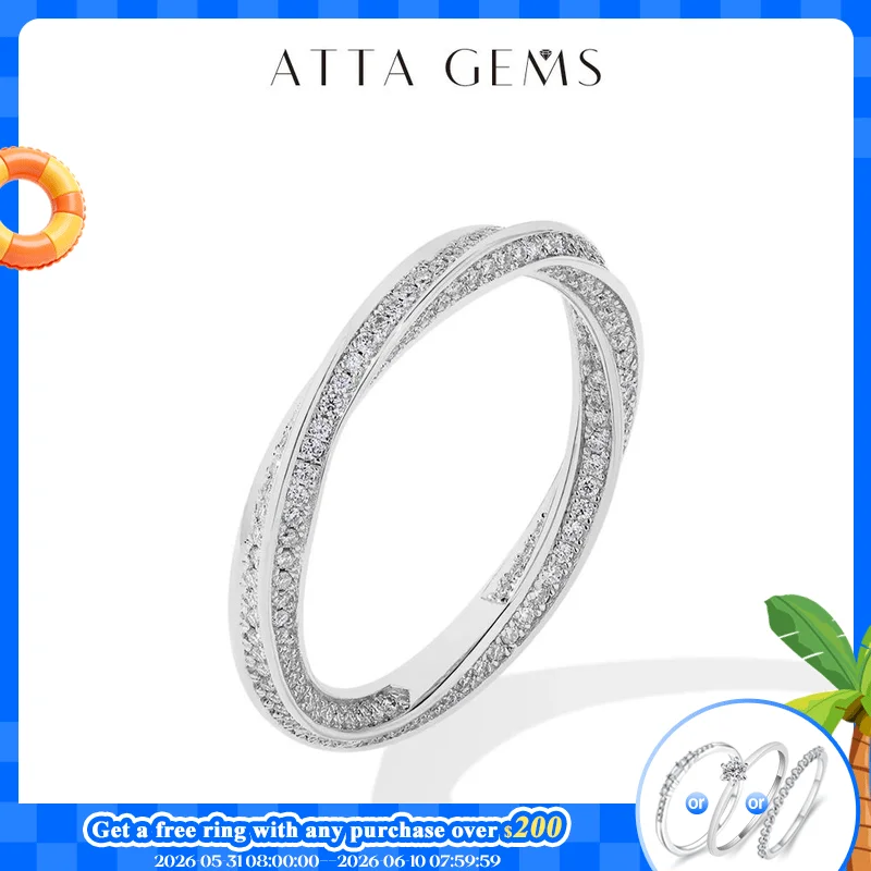 ATTAGEMS S925 Silver 18K Gold Plated Moissanite Rings D Color VVS1 Lab Diamond Helix Eternity Band Wedding Jewelry for Women Man
ATTAGEMS S925 Silver 18K Gold Plated Moissanite Rings D Color VVS1 Lab Diamond Helix Eternity Band Wedding Jewelry for Women Man