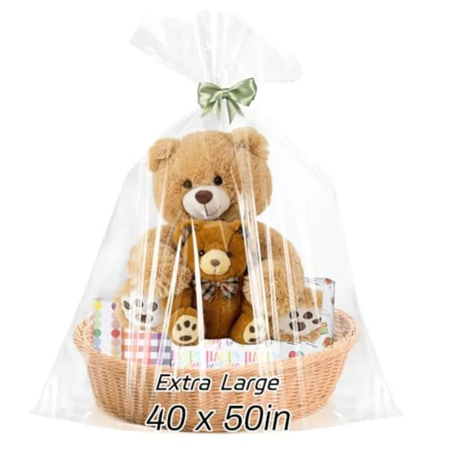 Extra Large Cellophane Gift Bags 6PCS Clear Cellophane Wrap Storage Bags for Gift Baskets Graduation Gifts Decor Baby Bridal Sh
Extra Large Cellophane Gift Bags 6PCS Clear Cellophane Wrap Storage Bags for Gift Baskets Graduation Gifts Decor Baby Bridal Sh