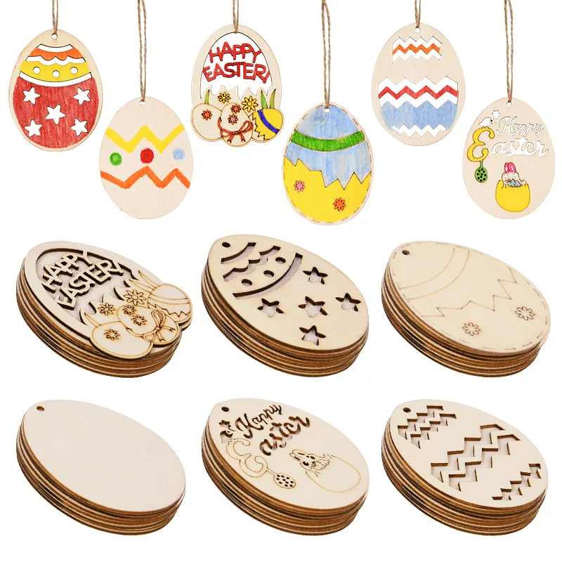 6/12Pcs Easter Egg Wooden Slice Kids DIY Painting Gift Hanging Pendant Unfinished Wood Crafts Happy Easter Party Home Decoration
6/12Pcs Easter Egg Wooden Slice Kids DIY Painting Gift Hanging Pendant Unfinished Wood Crafts Happy Easter Party Home Decoration