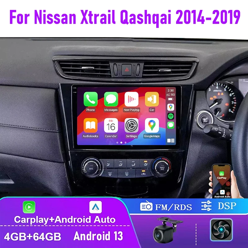 10" 4+64GB For Nissan Xtrail Qashqai 2014-2019 Car Radio Wireless Carplay Android Auto Stereo Head Unit FM GPS Canbus
10" 4+64GB For Nissan Xtrail Qashqai 2014-2019 Car Radio Wireless Carplay Android Auto Stereo Head Unit FM GPS Canbus