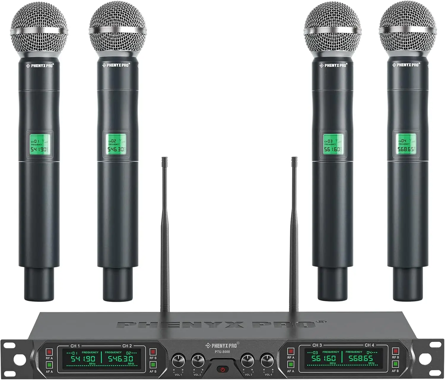 4-канальная беспроводная UHF-система микрофонов с 4 ручными микрофонами, радиус действия 260 футов, для пения и использования в церкви
4-канальная беспроводная UHF-система микрофонов с 4 ручными микрофонами, радиус действия 260 футов, для пения и использования в церкви