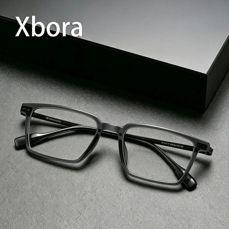 XBORA TR90 + Pure Titanium Retro Men Eyeglasses Frame Ultra Light Fashion Casual Large Size 152mm Super Flexible Temples Eyewear
XBORA TR90 + Pure Titanium Retro Men Eyeglasses Frame Ultra Light Fashion Casual Large Size 152mm Super Flexible Temples Eyewear