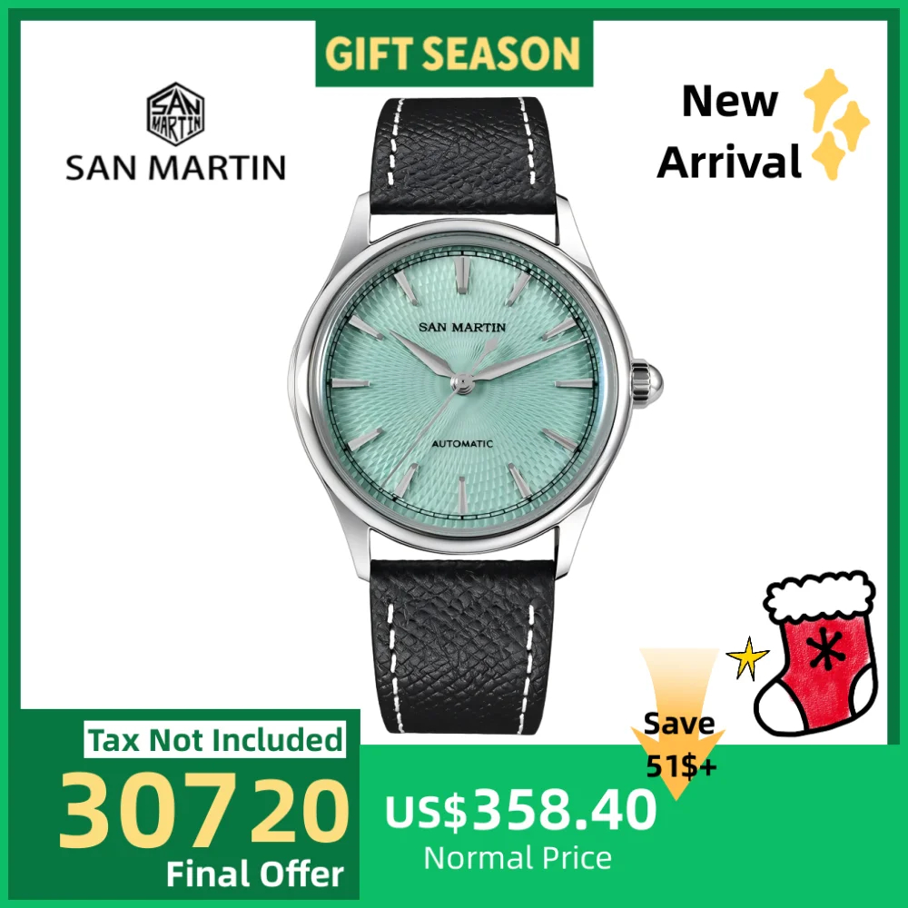 San Martin 37mm Seagull ST1812 Self-Wind Enamel Oil Pressured Dial Watch For Men Dress Sapphire Glass Case Back SN0100A-1
San Martin 37mm Seagull ST1812 Self-Wind Enamel Oil Pressured Dial Watch For Men Dress Sapphire Glass Case Back SN0100A-1