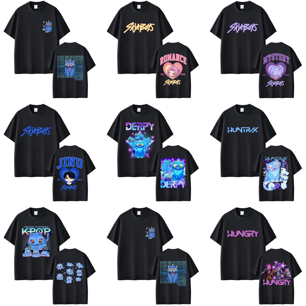 Movie KPop Demon Hunters Graphic T Shirt Rumi Mira Zoey Saja Boys Derpy Tiger T-shirt Men Women Fashion Casual Oversized Tshirt
Movie KPop Demon Hunters Graphic T Shirt Rumi Mira Zoey Saja Boys Derpy Tiger T-shirt Men Women Fashion Casual Oversized Tshirt