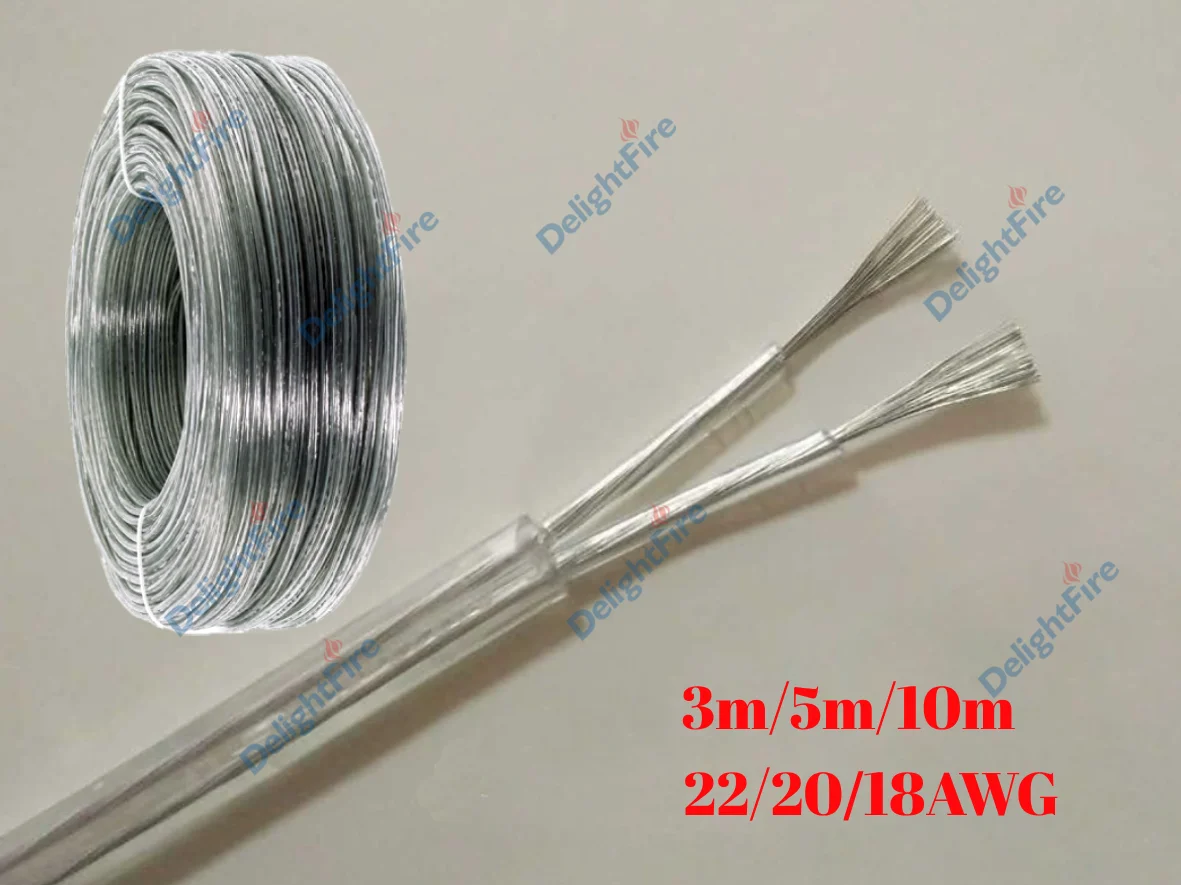 22 20 18 AWG Electronic Audio Wire Flexible 2 Conductor Transparent Tinned Copper Cable for Speaker Crystal Lamp Blub LED Light
22 20 18 AWG Electronic Audio Wire Flexible 2 Conductor Transparent Tinned Copper Cable for Speaker Crystal Lamp Blub LED Light