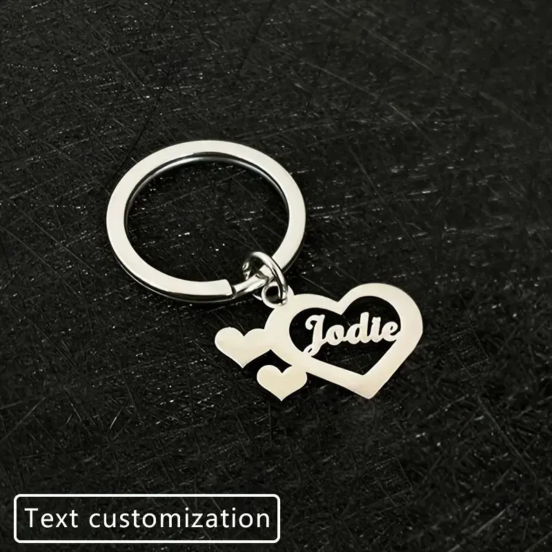 Customized Personalized Name Heart Keychain Custom Lovers Name Text Key Chain Stainless Steel Llavero for Women Men Key Ring
Customized Personalized Name Heart Keychain Custom Lovers Name Text Key Chain Stainless Steel Llavero for Women Men Key Ring