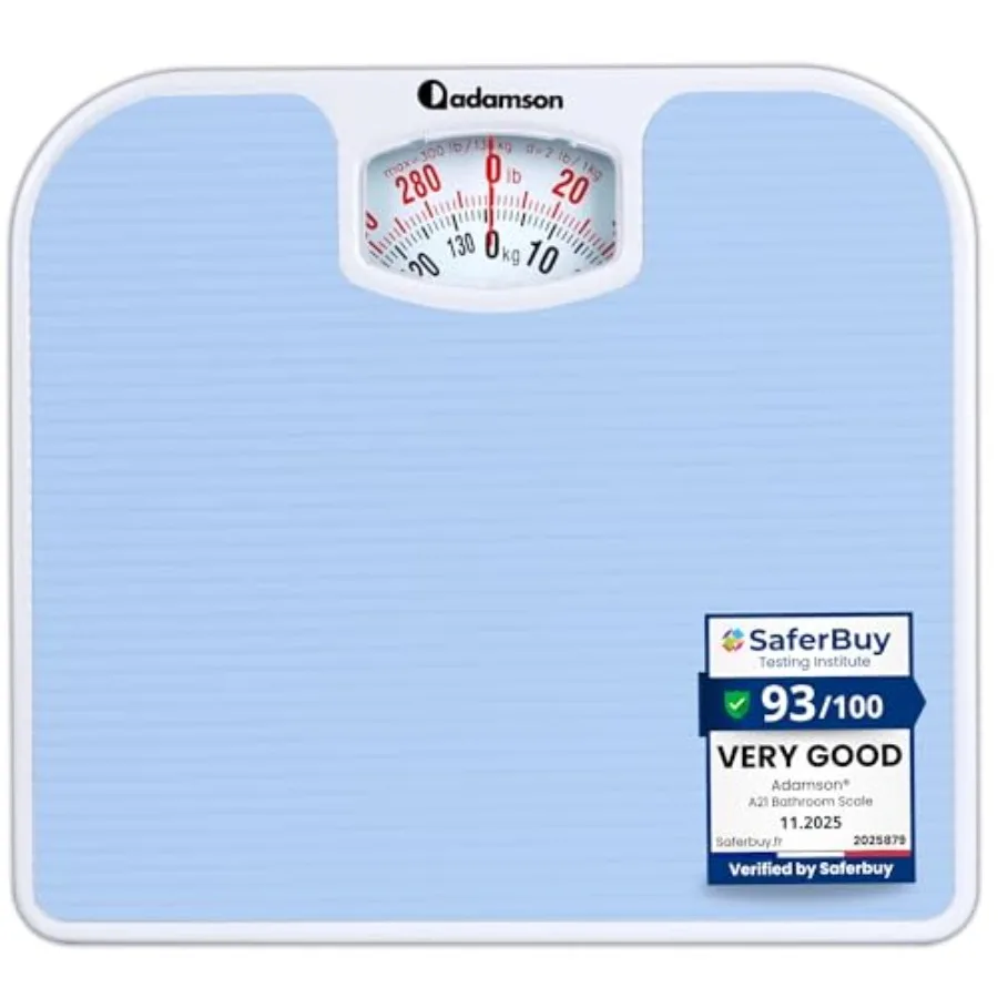 A21 Analog Scales for Body Weight - Up to 300 LB - New - Anti-Skid Rubber Surface + Large Numbers - Analog Bathroom Scale - Aff
A21 Analog Scales for Body Weight - Up to 300 LB - New - Anti-Skid Rubber Surface + Large Numbers - Analog Bathroom Scale - Aff