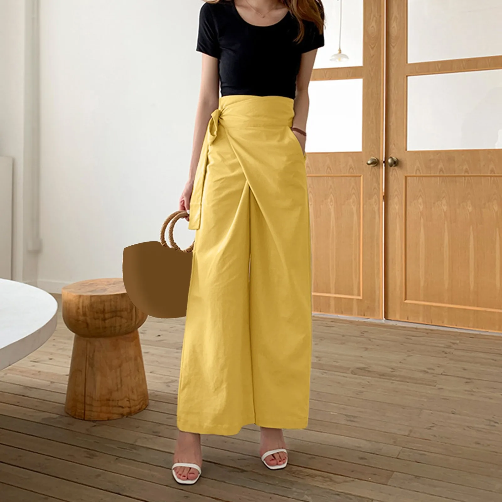 2024 New Solid Color Office Wear Long Trousers Fashion High Waist Bandage Casual Pants Women's Lace Up Pants Daily Streetwear
2024 New Solid Color Office Wear Long Trousers Fashion High Waist Bandage Casual Pants Women's Lace Up Pants Daily Streetwear